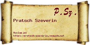 Pratsch Szeverin névjegykártya